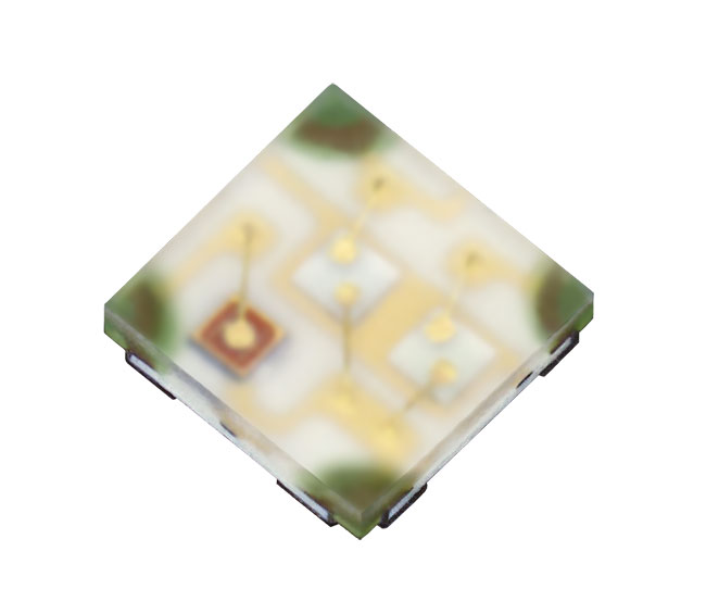 SMLP34RGBN1W3 The ROHM Semiconductor SMLP34RGBN1W3 is a multi-color chip LED offering Red, Green, and Blue light emission. It features a compact 0404 package suitable for surface mounting.