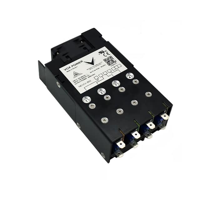 NEVO+600ML-4010-DK000 The Vox Power Ltd. NEVO+600ML-4010-DK000 is an enclosed AC/DC converter with 275W of power. It features dual outputs of 48V and 5V, universal input, and chassis mounting.