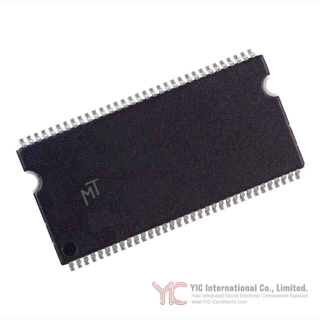 MT46V32M16TG-6T The Micron Technology MT46V32M16TG-6T is a 512Mbit DRAM memory component. It features a 167 MHz clock frequency and operates within a 2.3V to 2.7V supply voltage range.
