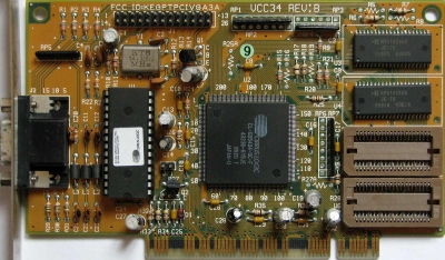 CL-GD5434-QC-D The Cirrus Logic CL-GD5434-QC-D is a 64-bit GUI accelerator supporting up to 4MB of memory. It features ISA, VL-Bus, and PCI interfaces.