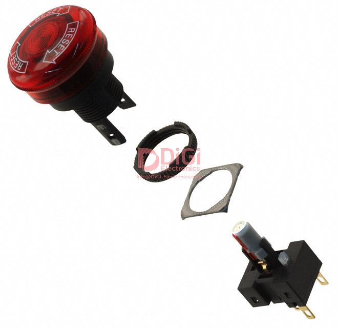 A165E-LS-24D-01 The Omron A165E-LS-24D-01 is a push button switch with a SPST-NC circuit. It is rated for 5A AC / 3A DC and 125V AC / 30V DC.