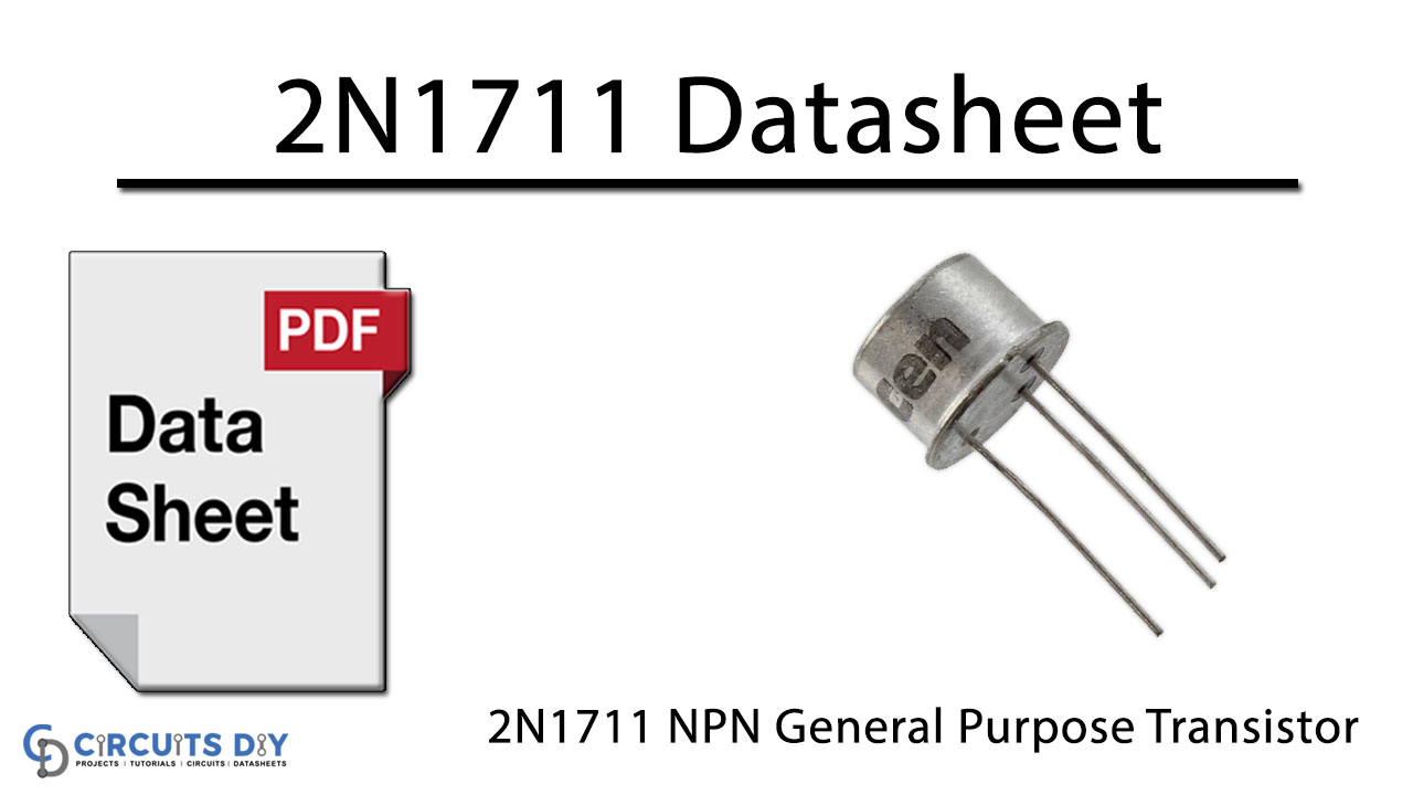 2N1711 The 2N1711 is a silicon NPN epitaxial planar transistor from Multicomp Pro, suitable for general purpose switching applications. It features a TO-39 package and a collector-emitter voltage of 50V.