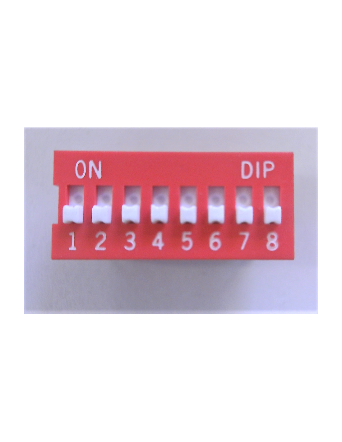 DS-08 The APEM Inc. DS-08 is an 8-position DIP switch designed for PCB mounting. It operates with a current rating of 25 mA and a voltage of 24 V.
