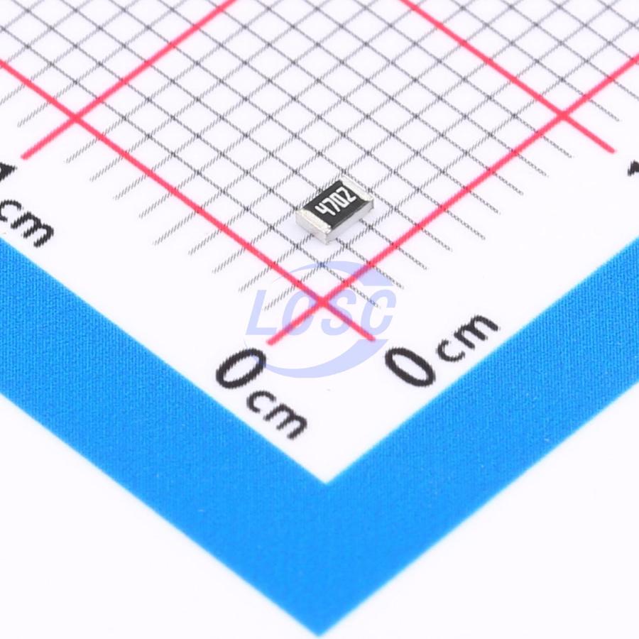 RC0805FR-0747KL The Yageo RC0805FR-0747KL is a surface mount chip resistor with a resistance of 47 kΩ and a tolerance of ±1%. It has a power rating of 1/8W and operates within a temperature range of -55°C to 155°C.
