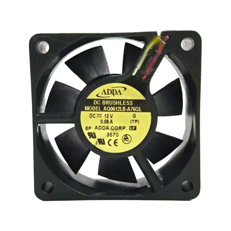 AD0612LB-A76GL The AD0612LB-A76GL is a 12V DC Axial Fan from ADDA with dimensions of 60x60x25 mm. It operates at 2800 RPM and provides an airflow of 32.0 m³/h.