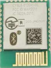 CYBLE-012011-00 The Infineon CYBLE-012011-00 is a Bluetooth Low Energy wireless module solution. It supports Bluetooth 5.1 and operates within an industrial temperature range.