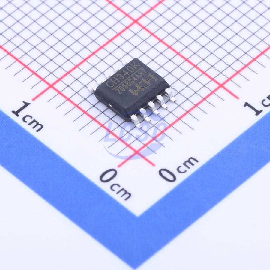 CH340K The WCH CH340K is a USB Interface IC designed for various applications. It comes in an ESOP-10-150MIL EP package.