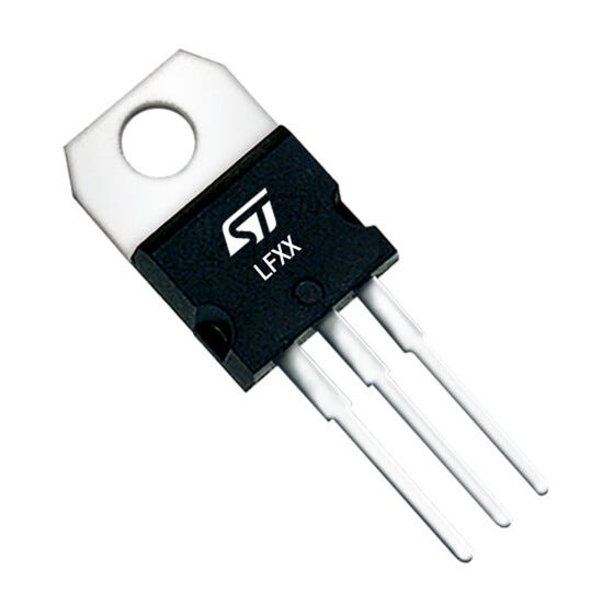 LF33CV The ST LF33CV is a linear voltage regulator providing a stable 3.3V output. It features a maximum output current of 1.5A and operates across a wide temperature range.