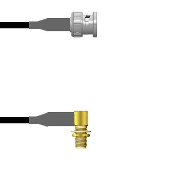 Q-0L02R0008001M CBL ASSY BNC-SMA P TO J RG58 1M