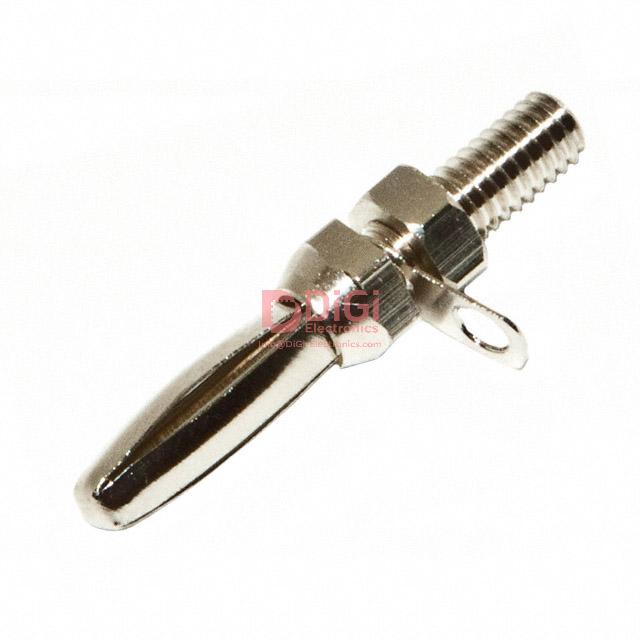 BU-P3264 The Mueller Electric Co BU-P3264 is a non-insulated banana plug connector with a male gender and threaded external nut termination. It is designed for free-hanging, in-line mounting.