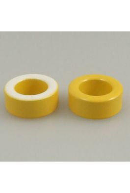 T90-26 The MICROMETALS T90-26 is an iron powder toroidal core with an AL value of 70.0 nH/N^2. It features dimensions of 22.9mm OD, 14.0mm ID, and 9.53mm height.