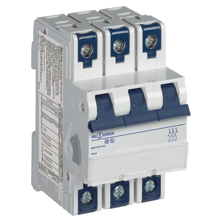3Z25UM The Altech Corporation 3Z25UM is a 3-pole thermal magnetic circuit breaker with a 25A current rating and 480V voltage rating. It is designed for DIN rail mounting.