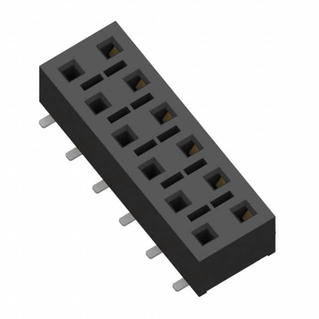 HLE-106-02-L-DV-BE-K-TR CONN RCPT 12POS 0.1 GOLD SMD