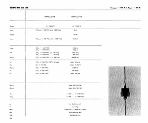 SKNA2/17 The SEMIKRON SKNA2/17 is a rectifier diode designed for high voltage applications. It features a 1700V reverse voltage and a 22A average forward current.