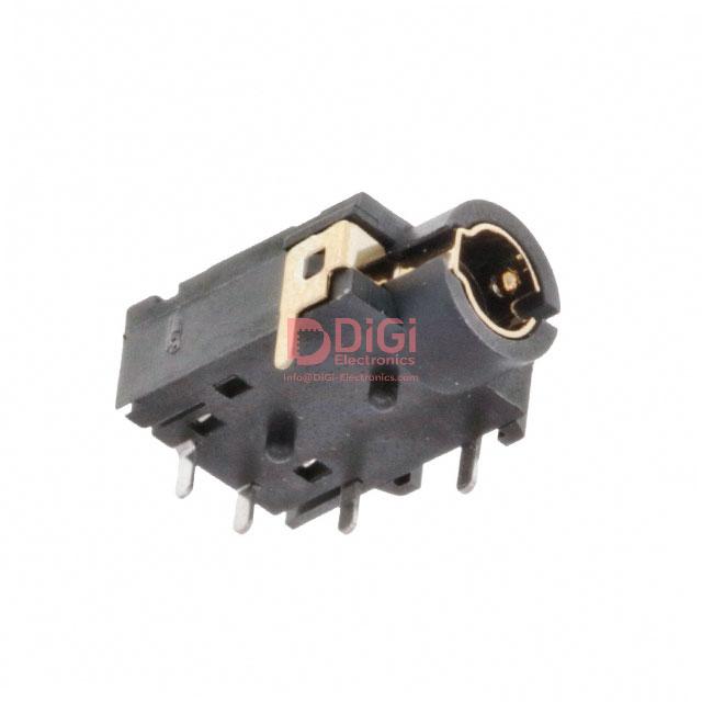 SJ-43514 The CUI Devices SJ-43514 is a 3.5mm phone jack connector designed for stereo audio applications. It features a female gender and 4 conductor (TRRS) signal lines.