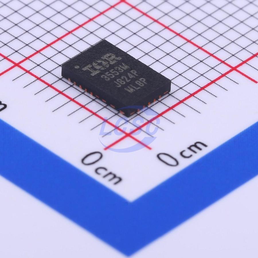 IR3553MTRPBF The Infineon IR3553MTRPBF is a 40A integrated PowIRstage gate driver. It features high efficiency and a compact PQFN package.