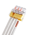 30-1034 The IDEAL 30-1034 is an In-Sure Push-In Wire Connector designed for various branch circuit wiring applications. It offers 4 ports and supports wire sizes from 20 to 12 AWG.