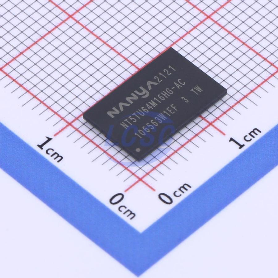 NT5TU64M16HG-AC The Nanya Technology NT5TU64M16HG-AC is a memory module. It is RoHS3 compliant and has an MSL 1 rating.