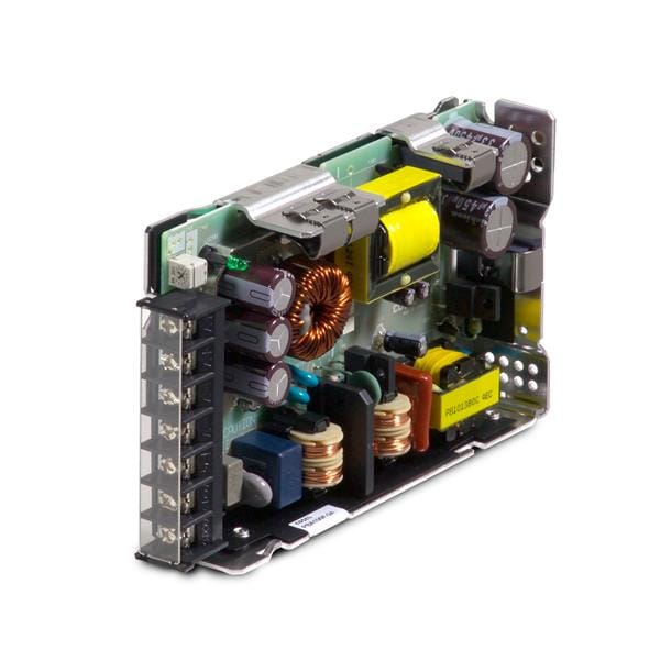 PBA100F-24 The Cosel PBA100F-24 is a 100W AC/DC converter with a 24V output. It features a universal input voltage range and an open frame design for chassis mounting.