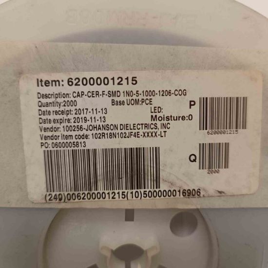 102R18N102JF4E-XXXX-LT This 102R18N102JF4E-XXXX-LT is a ceramic capacitor from N-A with a capacitance of 1nF and a voltage rating of 1000V. It comes in a 1206 package.