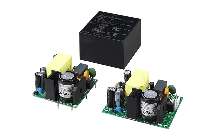 CFM61S050 PL The Cincon CFM61S050 PL is a 60W AC-DC open frame power supply. It features a 5V output, 8A current, and universal 90-264VAC input with 86% efficiency.