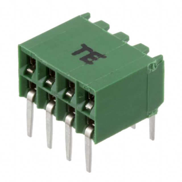 216604-4 CONN RCPT 8POS 0.1 GOLD PCB R/A