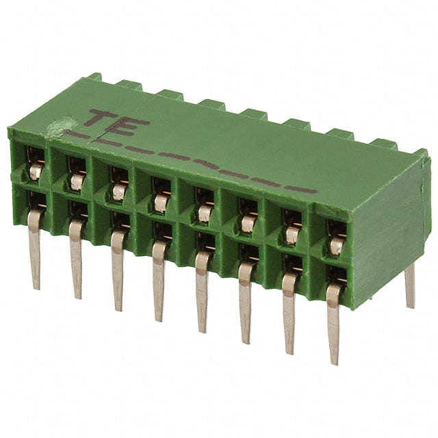 216604-8 CONN RCPT 16POS 0.1 GOLD PCB R/A