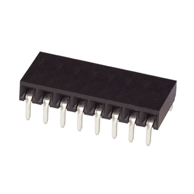 535676-7 CONN RCPT 8POS 0.1 GOLD PCB R/A
