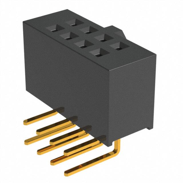 SFH11-NPPC-D04-RA-BK CONN HDR 8POS 0.1 GOLD PCB R/A
