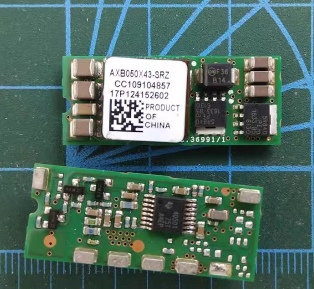 AXB050X43-SRZ Non-Isolated Point-of-Load DC DC Converter from ABB Power Electronics. Delivers 5-15V output at up to 8A with 50W power and 94% efficiency.