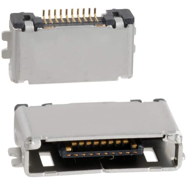 MQ212-10PRT CONN RCPT 10P 0.02 GOLD SMD R/A