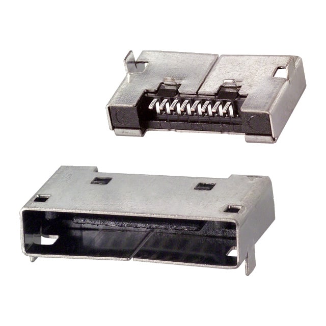 3260-8S1(56) CONN RCPT 8P 0.031 GOLD SMD R/A