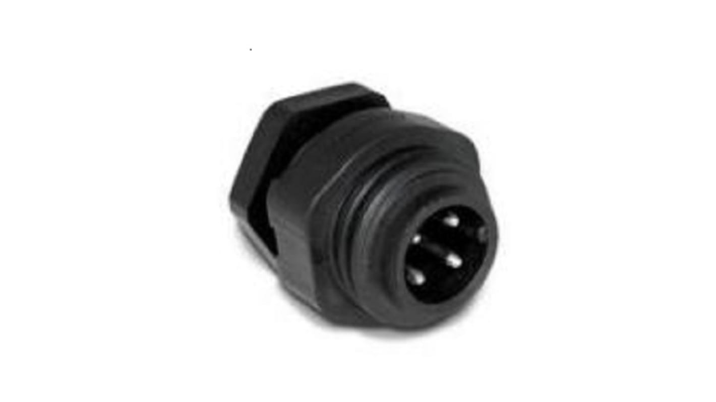 C01610P00381012 The C01610P00381012 is a circular connector receptacle from WEC Electronics with 3+PE (4) contacts and jam nut mounting.