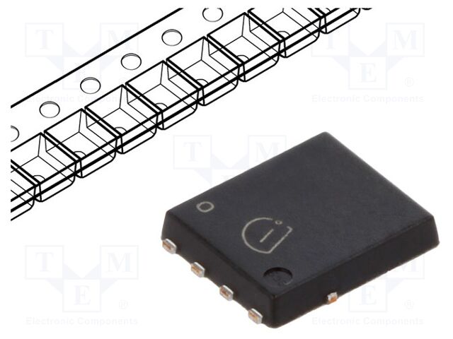 BSC0906NSATMA1 N-Channel MOSFET from Infineon's OptiMOS series, rated for 30V drain-source voltage and 63A continuous drain current. Features low on-resistance of 4.5mOhm and is housed in a PG-TDSON-8-6 surface-mount package.