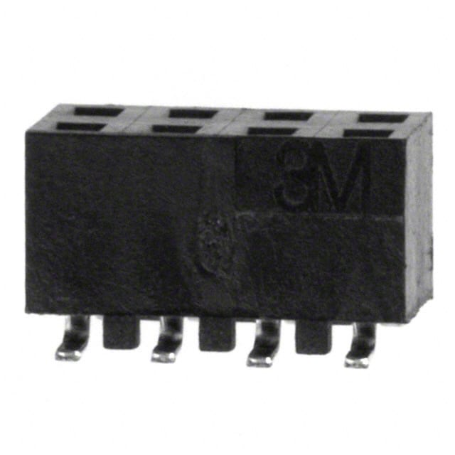 150208-2000-RB CONN RCPT 8POS 0.079 GOLD SMD