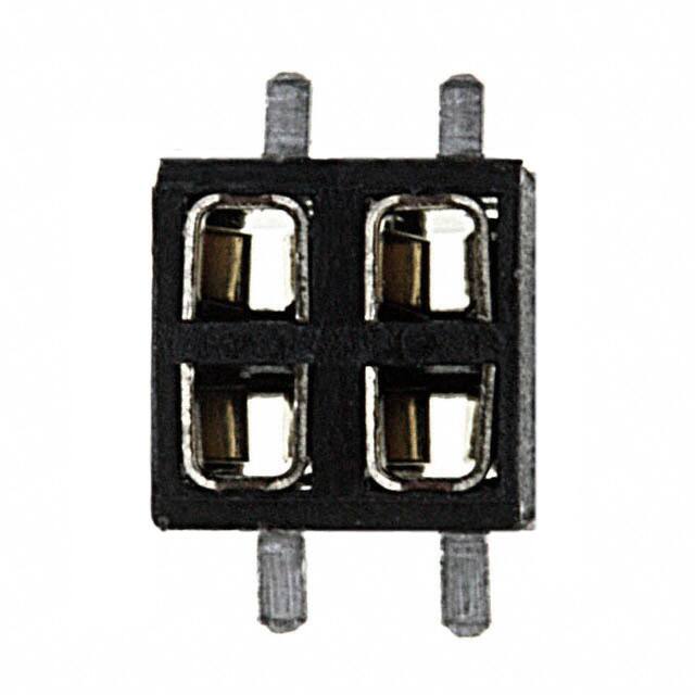 153204-2000-RB CONN RCPT 4POS 0.079 GOLD SMD