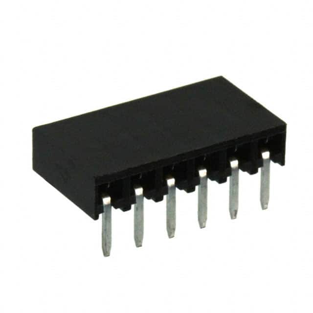 960106-7102-AR CONN RCPT 6POS 0.1 GOLD PCB R/A