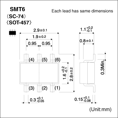 UMX1N The ROHM Semiconductor UMX1N is a general-purpose dual transistor designed for small signal amplification. It features a 50V collector-emitter voltage and 150mA collector current.
