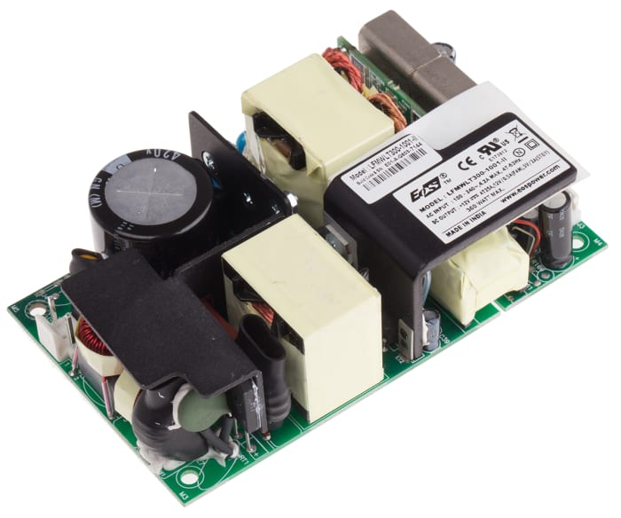 LFMWLT300-1001 The EOS Power LFMWLT300-1001 is an open frame AC/DC converter providing 12V at 15A and 300W of power. It features a wide input voltage range of 90-390V ac.