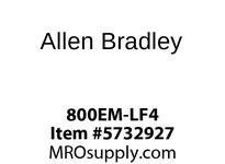 800EM-LF4 The Allen-Bradley 800EM-LF4 is a 30mm illuminated push button operator with momentary action and a 1 NO/1 NC contact configuration. It is rated for 120V AC and designed for Type 4/13 applications.