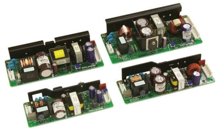 VS50E-24 The VS50E-24 from TDK Corporation is a 60W AC-DC converter with an input voltage range of 85-132VAC and output of 24VDC at 2.5A. It features chassis mount, open frame design, and operates at -10°C to 70°C with derating.