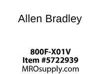 800F-X01V The Allen Bradley 800F-X01V is a 22mm auxiliary contact block featuring one normally closed contact. It is designed for low-voltage applications and utilizes screw terminals.