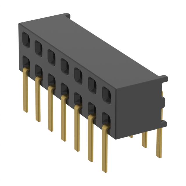 MMS-107-01-H-DH CONN RCPT 14P 0.079 GOLD PCB R/A