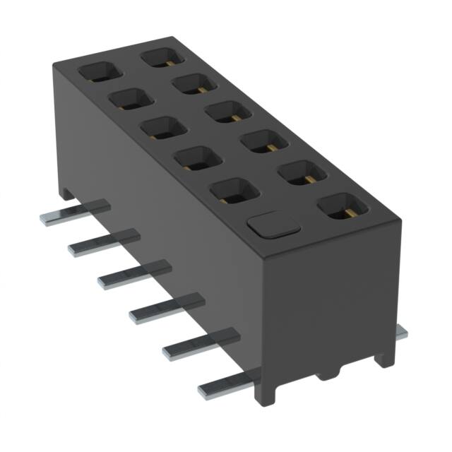 MMS-106-02-L-DV-01-K-TR CONN RCPT 12POS 0.079 GOLD SMD
