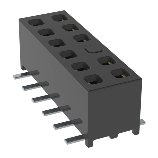 MMS-106-02-L-DV-06-M-TR CONN RCPT 12POS 0.079 GOLD SMD