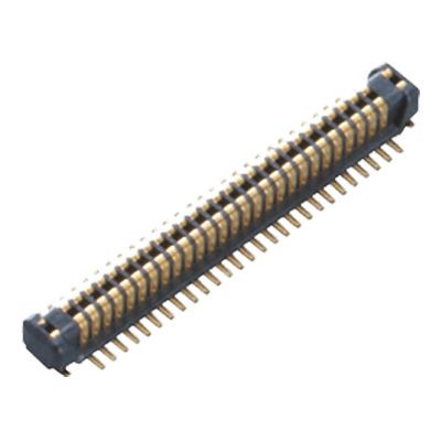 AXE410124 The AXE410124 is a 10-position, 0.4mm pitch header connector from Panasonic's A4F series. It features a surface mount design with gold contacts and a 0.6mm mated stacking height.