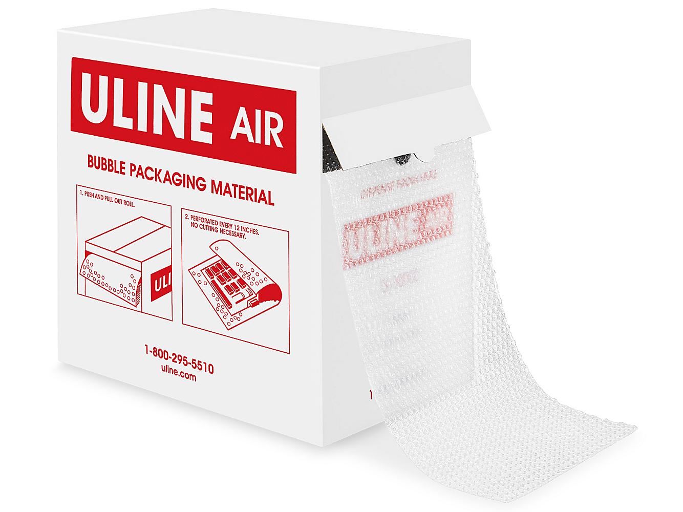 S-1012 The ULINE S-1012 is a 12" x 175' Air Bubble Wrap Roll with 3/16" bubbles. It is made from polyethylene/nylon and is acid-free.