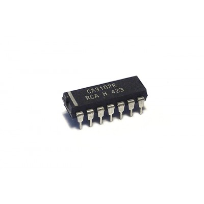 CA3102E The CA3102E is a dual high frequency differential amplifier from SIL, suitable for low power applications up to 500MHz. It features independent amplifiers on a common substrate.