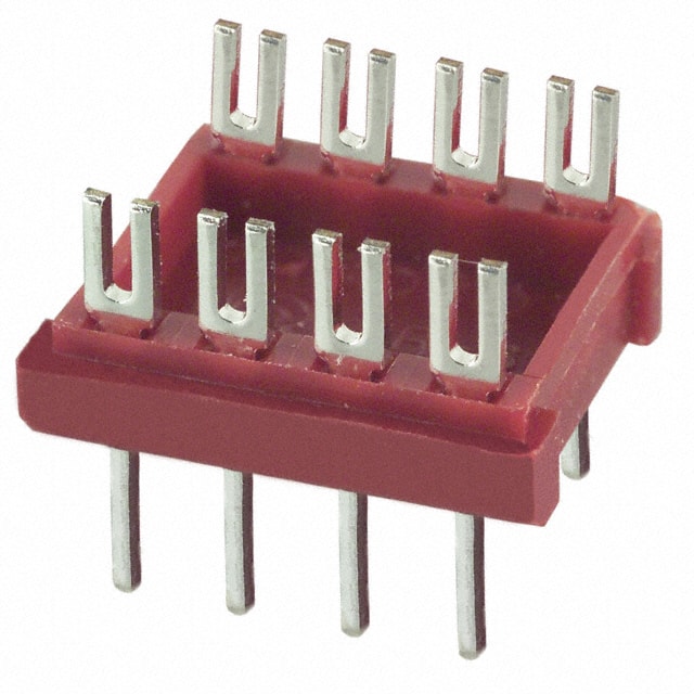 08-600-10 CONN HDR DIP FORK 8POS TIN
