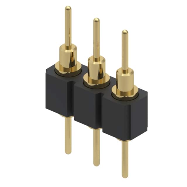 342-10-103-00-591000 CONN HDR DIP POST 3POS GOLD